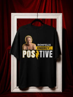 RONFELIX Positive Energy Premium Oversized T-Shirt | Unisex Graphic Cotton Tee