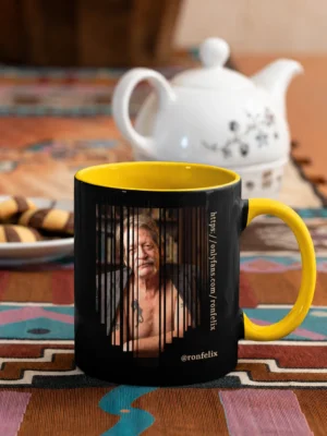 RONFELIX Exclusive Portrait Premium Ceramic Coffee Mug | Stylish Printed Tea & Coffee Mug (330ml)