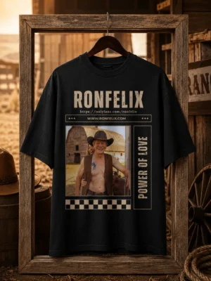 RONFELIX Power of Love Vintage Premium Oversized T-Shirt | Unisex Graphic Cotton Tee